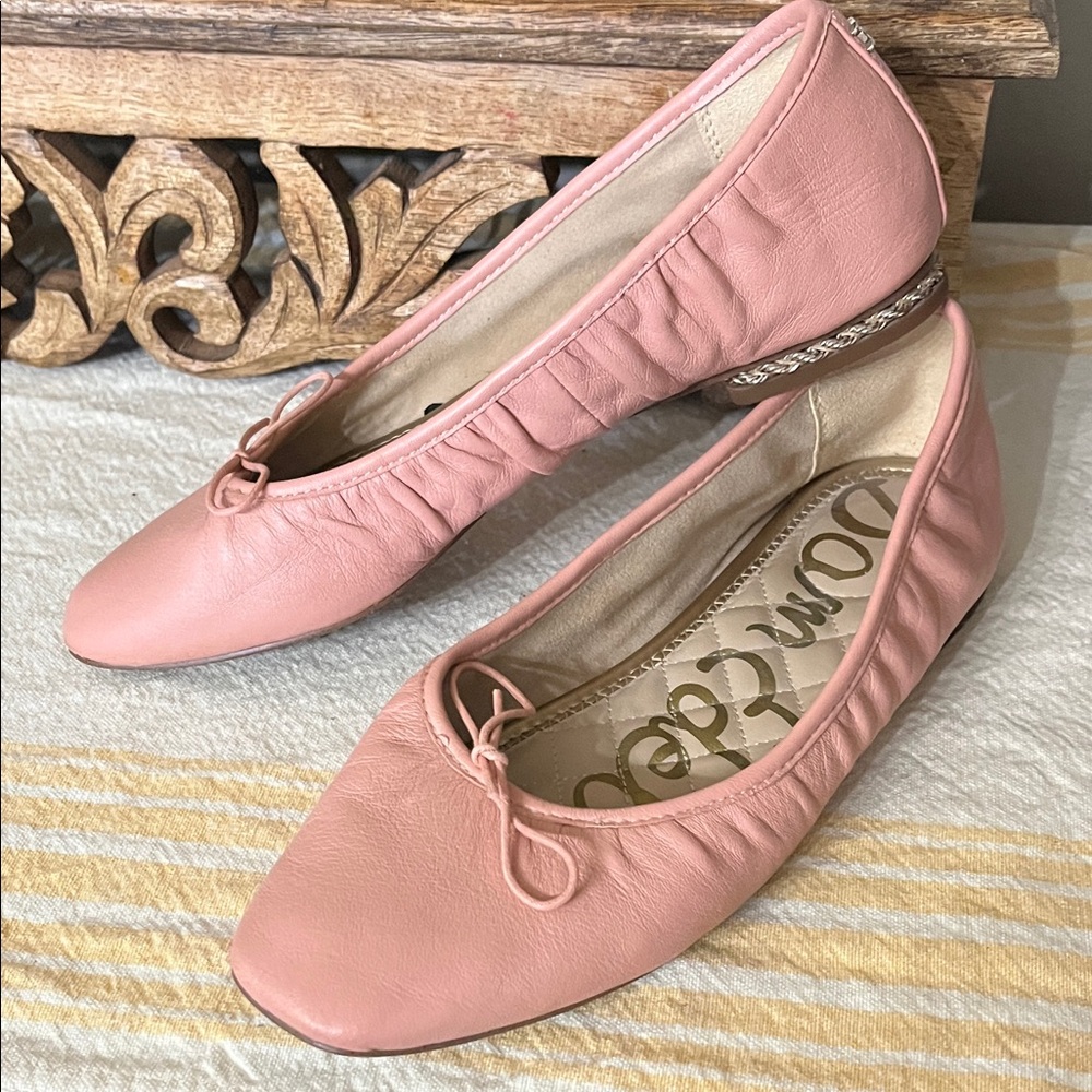 Sam Edelman Meg ballet flats in the Cali Rose color and leather. Six 6.5